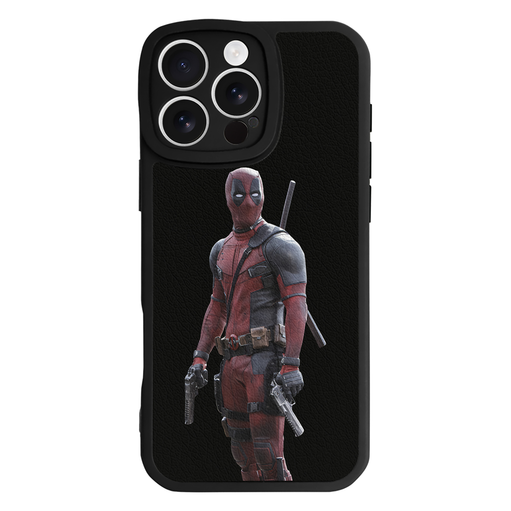 （画像用） Deadpool デッドプール 【iPhone 16シリーズ対応】シリコンスマホケース（レザー調） 材質：シリコン